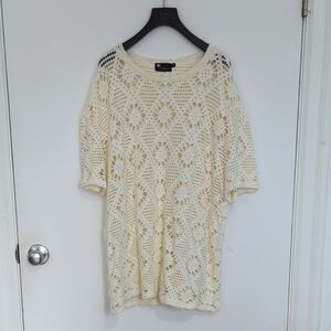 Simons Ivory Open-Knit Shirt